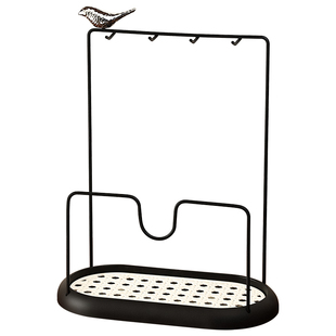 中古风家用菜板架锅盖架托砧板架子厨房置物架可沥水小工具收纳架