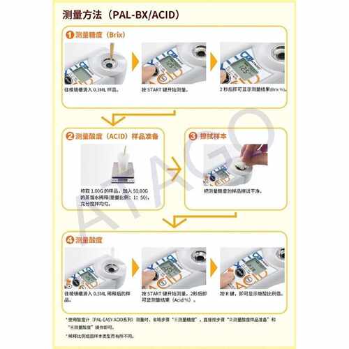 糖酸一体机糖酸度计 日本爱拓PAL-BX/ACID 1柑橘水果测糖仪酸度计