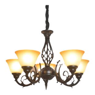 美式铁艺吊灯卧室客厅餐厅简约田园复古美式大气广东中山灯具