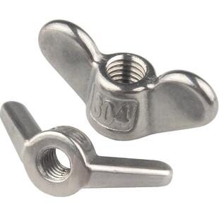 304不锈钢元宝型手拧螺母大耳朵蝶形螺丝帽蝴蝶型羊角螺帽加长