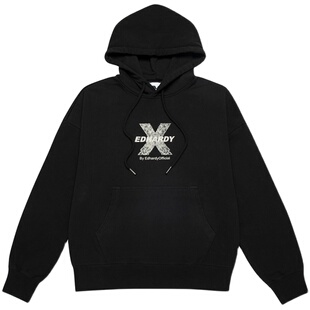 Ed Hardy X25年秋冬新款男女同款欧式繁草纹印花烫钻圆领套头卫衣