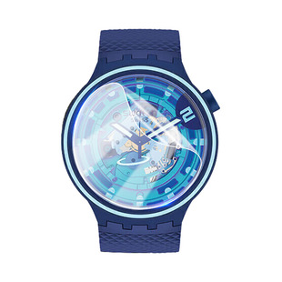 适用斯沃琪星球系列燃爆能量手表膜Swatch瑞士手表梦想家园屏幕保护膜BIG BOLD礼盒款着陆在即高清防爆镜面贴