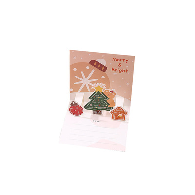 韩国创意圣诞贺卡儿童立体
