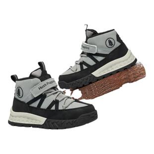 暇步士童鞋儿童棉鞋女童二棉鞋雪地靴紫色休闲加绒保暖毛毛运动鞋