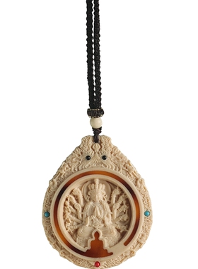 猛犸象牙吊坠男士属虎佛牌项链