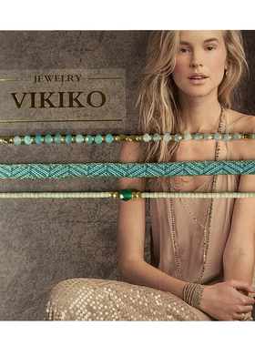 VIKIKO【财运幸运】串珠天然水晶天河石女生玛瑙细小手链