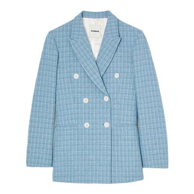 SANDRO法式格纹西装外套