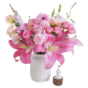 每周一花百合鲜花混搭花束繁花初夏包月配送鲜花速递云南基地顺丰