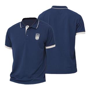 【官方正版】意大利国家队｜深蓝队徽polo衫夏季休闲百搭短袖