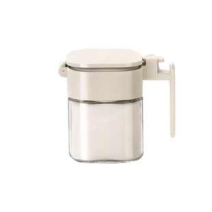 新款密封防潮调料罐勺料分离厨房家用调料收纳盒调料盒分装罐盐罐