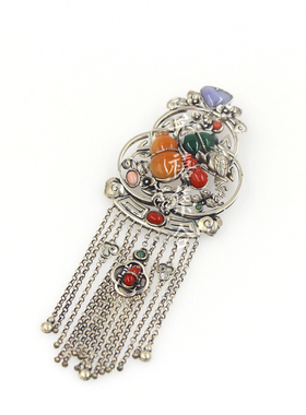 翡翠千禧925纯银香云纱新国风女