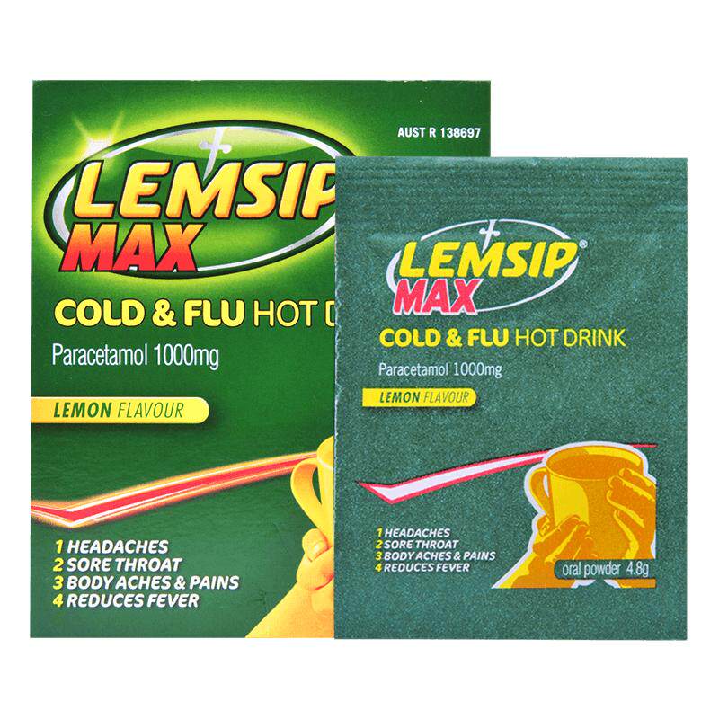 Lemsip MAX英国感冒流感冲剂柠檬味退烧感冒含维C扑热息痛颗粒