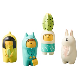 卡通森系男女孩公仔摆件客厅酒柜玄关卧室样板间桌面高级感装饰品