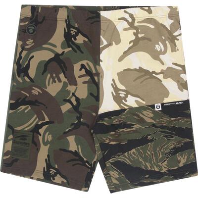 aape旗舰店男装迷彩拼接潮流短裤