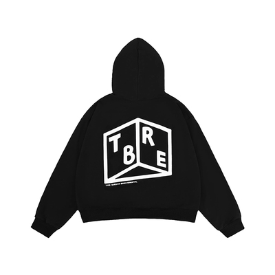 TBRE黑色LOGO连帽卫衣