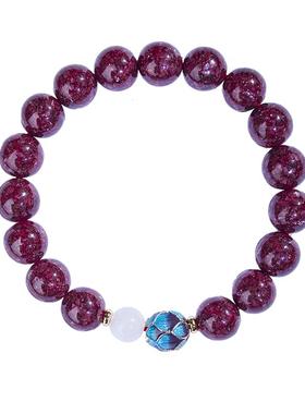 官方旗舰店正品鸽血红晶体砂手串