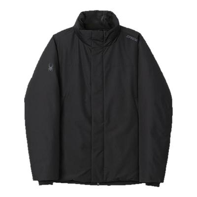 SPYDER蜘蛛新款男士羽绒服立领黑色冬季外套男加厚短款潮24MF203M