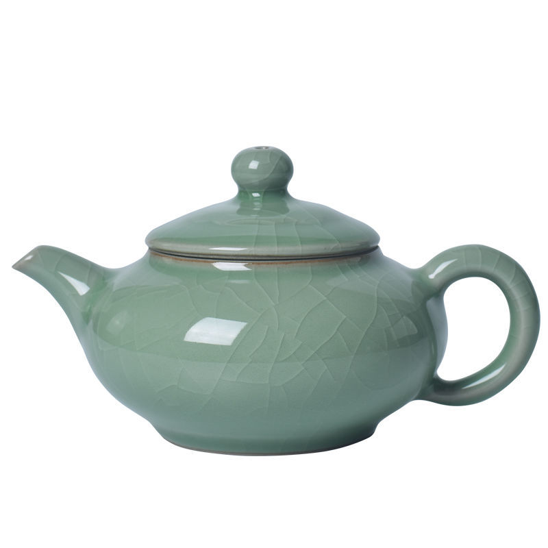 茶壶功夫茶具青瓷冰裂纹一壶两杯