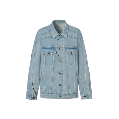 LEDIMWANG复古牛仔外套天蓝色