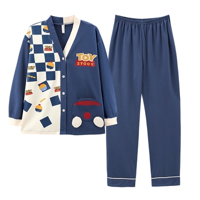 情侣睡衣纯棉长袖家居服