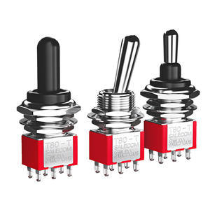 台湾产SH兴瀚钮子开关T80-T带防水帽 M12拨动摇头双向扭子UL  CQC