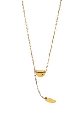 网红爆款高级感金色钛钢项链