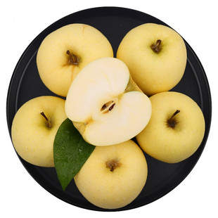 黄金奶油富士苹果山东烟台新鲜水果5斤当季冰糖心牛奶脆甜红平果