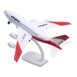 合金飞机模型麦道dc10仿真A380波音727 回力灯光儿童玩具家居摆件