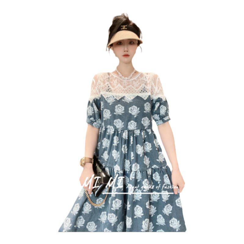 慕淑莲宽松休闲A字裙连衣裙