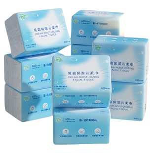 聪妈600张婴儿柔纸巾新生儿乳霜纸宝宝云柔巾抽纸保湿纸巾大包装