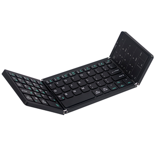 虎克折叠键盘适用ipad平板蓝牙无线妙控小型便携触控板小巧迷你mini主机打字手机笔记本电脑一体机鼠标套装