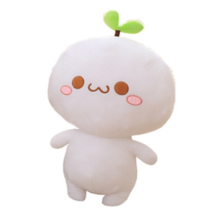 可爱颜公仔团子表情颜长文字草抱枕布娃娃毛绒玩具七夕情人节礼物