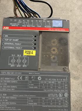 议价拆机ABB软起动器 1SFA892001R1002 PSS18/30-500L实拍，功能