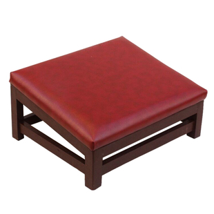 圆通佛具礼佛拜垫实木四脚皮拜垫拜佛垫跪垫方形皮拜椅佛垫拜佛凳