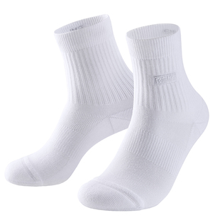 3双丨RFIT男士运动袜子JAVA系列男袜青少年白袜男中筒袜秋冬棉袜