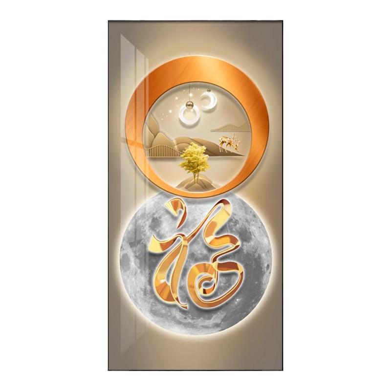 北欧风玄关装饰画客厅入户走廊现代简约竖版壁画过道大气轻奢挂画