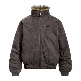 AYUN Studio 孙聖云水洗珠帆结构外套小众重工硬挺加绒立领冬季潮