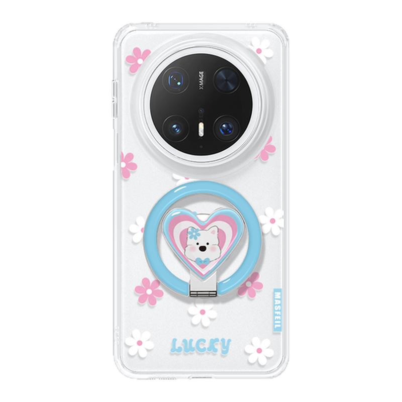 ZHIZHE×小花西高地适用华为Mate80Pro手机壳新款Ro9磁吸带支架mate60保护套高级感女por+可爱的超薄mete