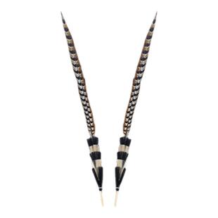 翎子舞蹈道具羽毛翎羽京剧戏曲头饰春晚群青灵羽青羽国风舞蹈专用