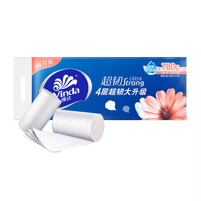 优等品无芯卷纸4层加厚家用实惠装卫生纸巾厕纸手卷筒纸20810标准