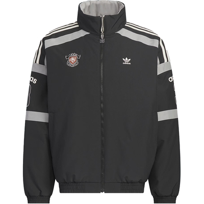 Adidas/阿迪达斯正品三叶草男士双面穿保暖立领棉服KC0093