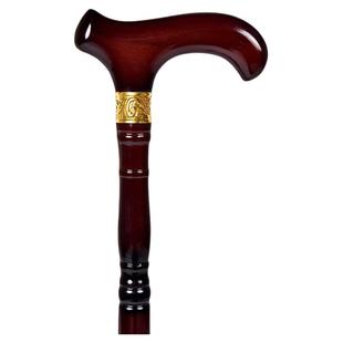 老人拐杖实木拐棍四脚防滑木质手杖老年人轻便捌杖木头拐杖扶手棍