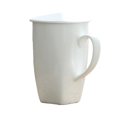 大容量马克杯骨瓷带盖办公室微波