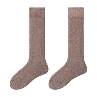 小腿袜女秋冬季加绒加厚款保暖长袜东北零下40度冬天羊毛长筒袜子