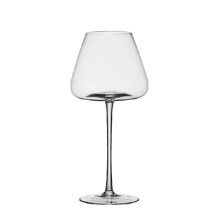 高颜值大号勃艮第红酒杯轻奢高档凹槽高脚杯水晶玻璃葡萄酒杯家用