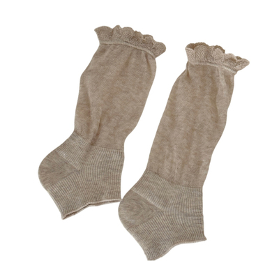 半截袜套女芭蕾风踩脚花边薄款袜