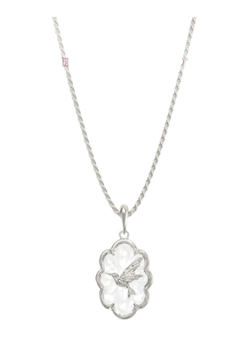 Mouhooland/暮后之地蜂鸟系列白水晶蜂鸟项链小众设计锁骨链情侣