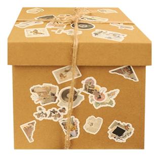 包装盒仪式感小纸箱牛皮纸正方形生日礼盒空盒礼品盒礼物盒空盒子