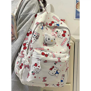 凯蒂猫书包十大品牌初中女大容量小学生五六年级hello双肩包kitt