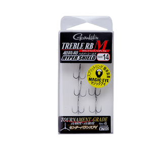 日本进口Gamakatsu伽玛卡兹  三本钩RB M细长 加强路亚锚钩锋利鱼